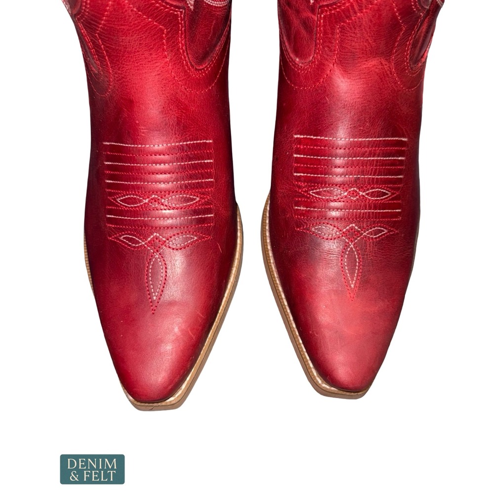 NEW Durango Shyloh Crimson Red Western Boots Snip Toe Cowgirl Rodeo Statement - Picture 12 of 16
